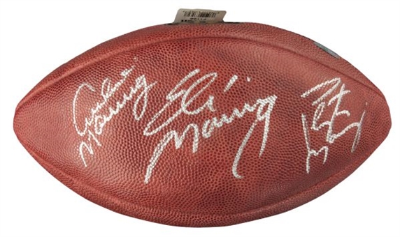 Peyton, Eli, and Archie Manning Signed Official NFL Football (Steiner)